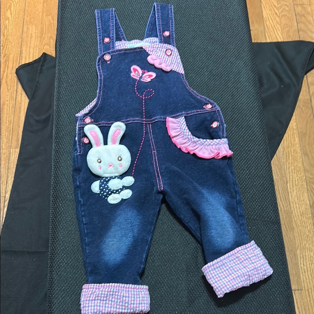 Adorable Pink and Blue Kids Overalls